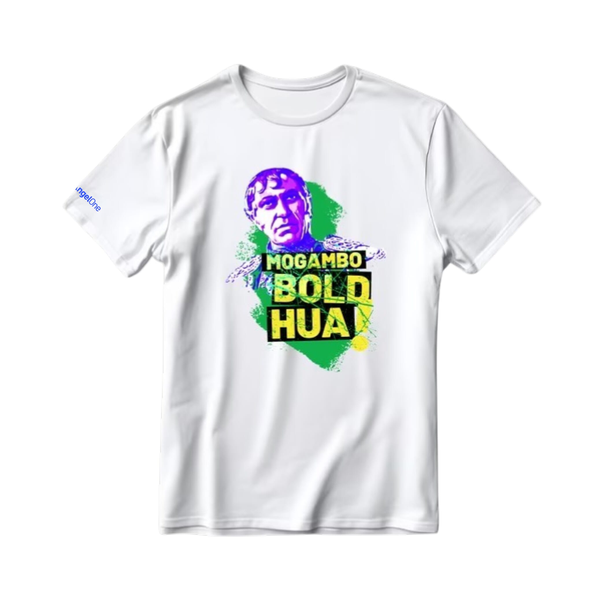 Mogambo Bold Hua Unisex  Round Neck T-Shirt - White